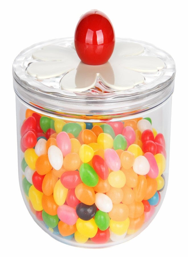 Custde 30 floz Clear Plastic Candy Jar with Lid - Airtight Multi-Purpose Storage for Candy, Cookies, Coffee & More - Ideal for Kitchen, Office Desk, Bathroom (30 fl oz) - Image 1
